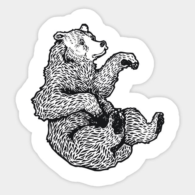 A Levity of Animals: Grin and Bear It Sticker by calebfaires